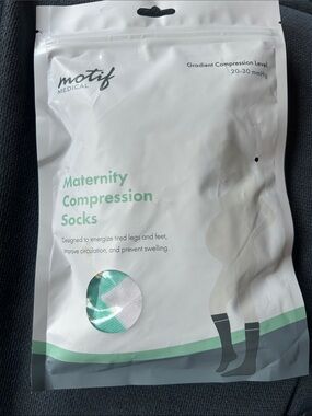 Motif Medical Maternity Compression Socks - Mint/White